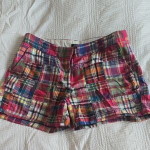 J.Crew Cotton Madras Shorts Size 8
